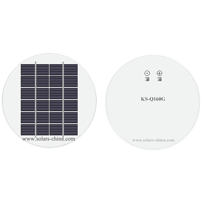 2W round solar panel